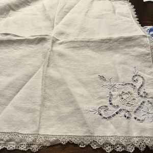 Embroidered Lace Trimmed handkerchief